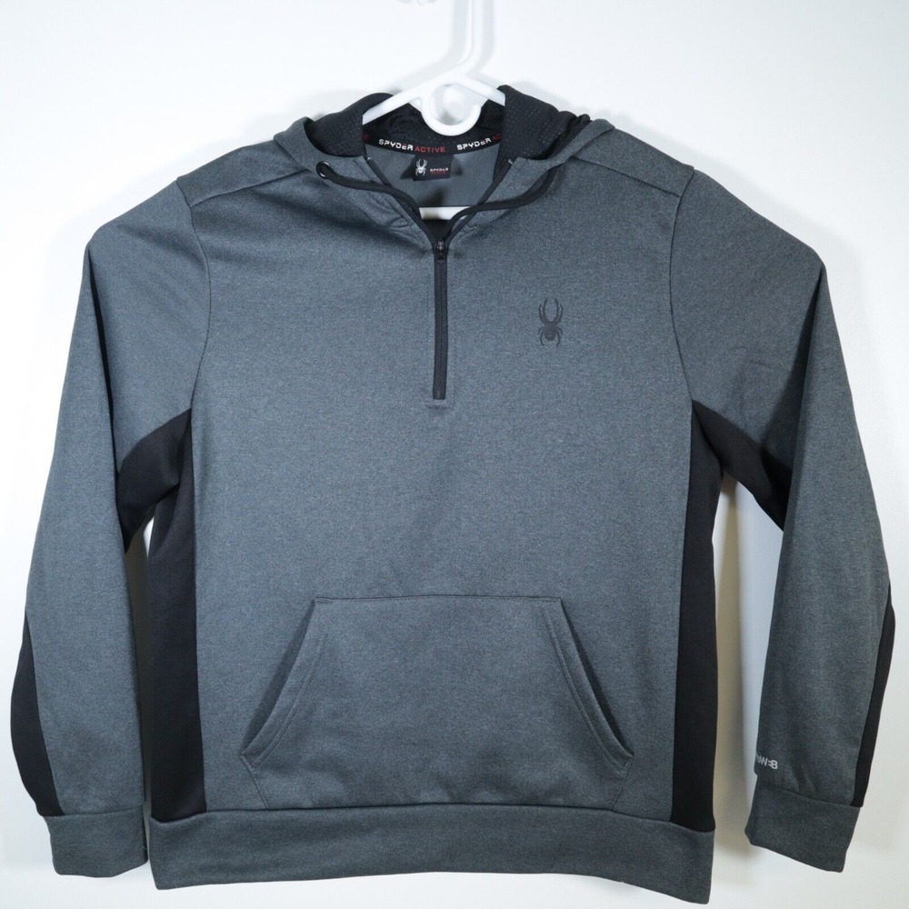 Spyder sweater Medium 1/4 Zip Pullover Gray Mens Active Sport Sweatshirt
